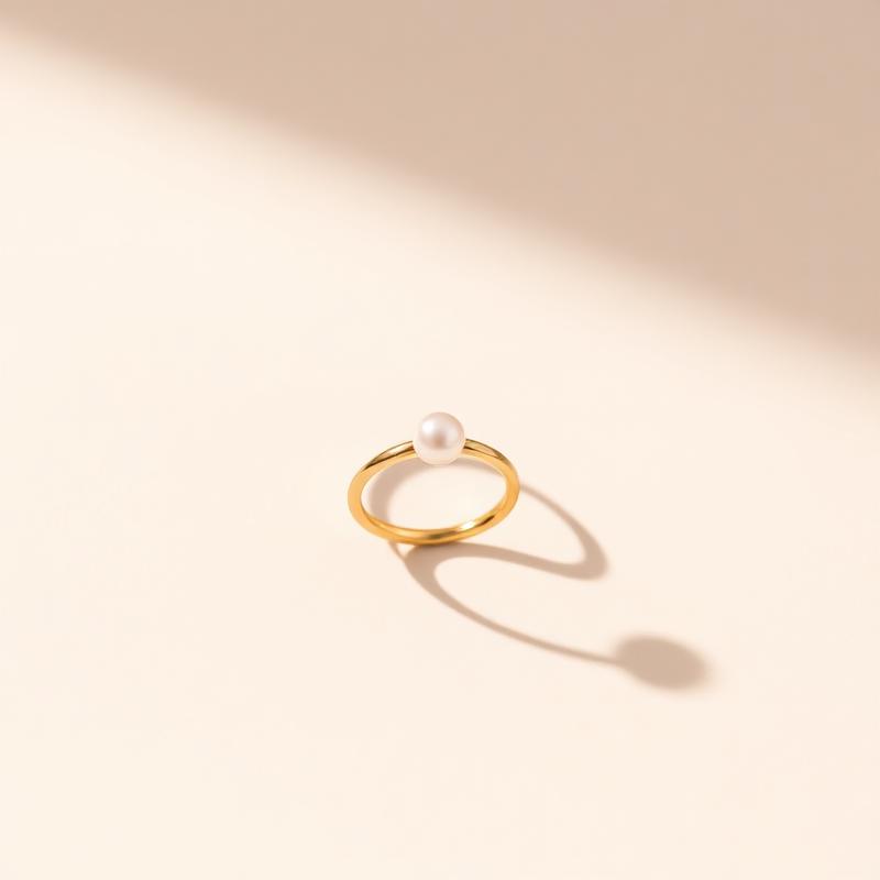 Pearl Solitaire Ring